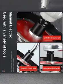 1SET Four Jaw Wrench+Pressure Plate 1 Set+6-In-1 Wrench Four Jaw Pressure Plate Disassembly Angle Grinder Socket Wrench - Multicolor - View 4