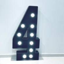 Marco de luz con números - Tablero negro KT de 36 pulgadas con LED blanco, apto para decoración de bodas, graduación, cumpleaños y fondos fotográficos - Negro - Ver 10