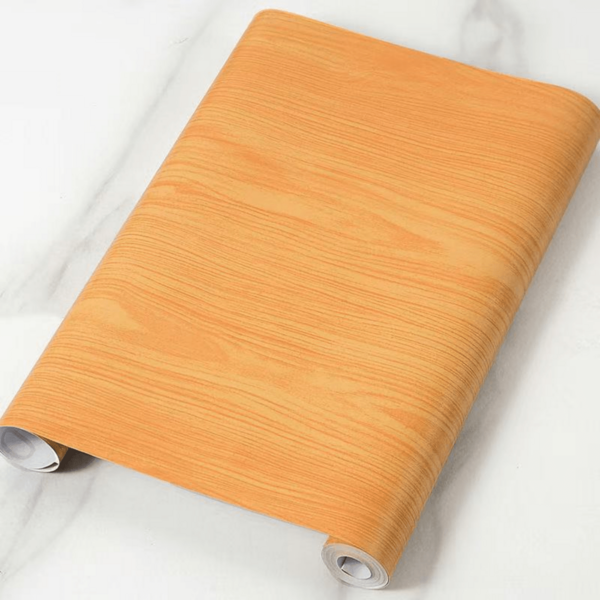 1 Roll Wood Grain Texture Self-Adhesive Wallpaper, Waterproof Oil-Proof Wall Sticker, Home Decor Wall Paper, Room Decoration Wall Decal, Kitchen Backsplash, Furniture Renovation Sticker
