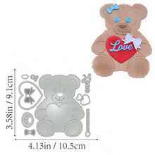 1PC Winter Animal Metal Cutting Dies, New Arrival Die Cuts, Embossing Stencils For DIY Crafting Scrapbooking Supplies, Template Mould, Photo Album Decorative Paper Die Cuts For Card Making, DIY Craft - Silver - View 13