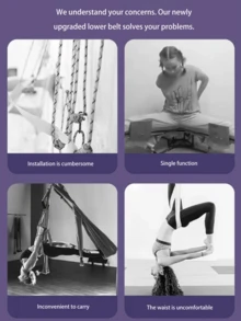 This Yoga Hanging Rope, With Its Stylish Home Decor And Adjustable Buckles, Is Made Of Soft And Durable Material. It Allows For Multi-Functional Training, Including Backbends, Handstands, Stretching, Splits, And Fitness Swings. Fitting Various Home Spaces, It's Suitable For Home Yoga, Dance Practice, And Everyday Fitness. - Multicolor - View 6