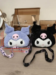 Sanrio Cartoon Kuromi Plush Single-Shoulder Bag, Japanese-Style Cute Girlish Handbag, Soft And Adorable Girl Crossbody Bag - Multicolor - View 7