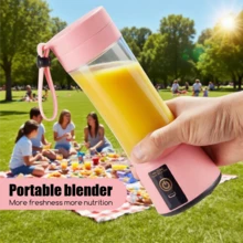 12.85 Oz Rechargeable Portable Mixing Cup, Electric USB Juice Blender Mini Mixer, Suitable For Shakes And Smoothies, Juice, 380ml, Pink - Pink - View 5