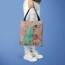 Musa Four Seasons Series Canvas Bag Spring, Summer, Autumn And Winter Quadruple Painting Tote Bag, Retro Canvas Shopping Bag - Multicolor - View 9