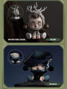 POP MART Labubu X SKULLPANDA 水墨梅花系列盲盒，12款常规版 + 1款隐藏“梅花”追逐版，8厘米中国水墨画风格奇幻收藏品，植绒头发 + 磁性面纱 + 水转印 + 夜光效果，Labubu 可爱丑萌 X SKULLPANDA 暗黑优雅艺术，高品质乙烯基材质，触感柔软，桌面/书架装饰，限量版，送给 POP MART 粉丝/Labubu SKULLPANDA 收藏家/艺术爱好者的礼物，圣诞节/生日/周年纪念礼物 - 彩色 - 查看 8