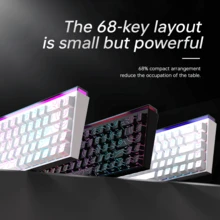 AJAZZ NK68 Wired Mechanical Keyboard, 65% Layout, Comfortable & Quiet Gaming Keyboard, Side-Engraved Profile Keycaps, Hot-Swappable Multicolor Backlighting DIY, Multi-System Plug & Play, Suitable For Gaming And Office Use - AJAZZ Official Authentic Products - View 7