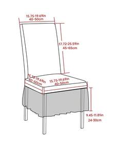 1 pieza/4 piezas Funda de silla de tul, suave, elegante, a prueba de polvo, con alta elasticidad, adecuada para comedor, sala de estar, hotel, reutilizable, disponible en varios colores - Café integral - Ver 2