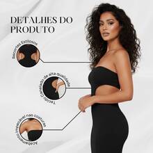 Women's Strapless Long Dress With Waist Opening And Back Slit, Perfect For Parties And Nightclubs - 黑色 - 查看 6