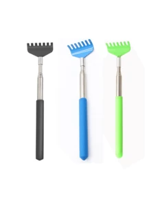 3件套可伸缩背部按摩器，男女通用，便携式可伸缩背部刮痧板，可调节背部按摩梳，背部按摩器，适合旅行、居家、SPA按摩，成人、老人、宠物皆宜，是完美的背部按摩工具，健身器材，旅行必备品。