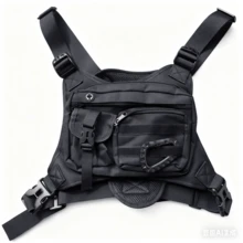 4 opzioni di colore Borsa a tracolla in tessuto Oxford da uomo, gilet tattico da esterno, gilet da ciclismo da esterno, zaino multifunzionale - Multicolore - Visualizzare 10
