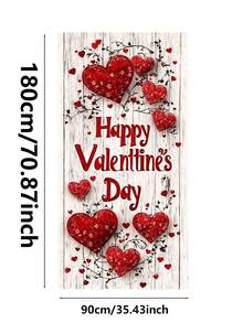 1pc Valentine's Day 3D Heart Door Decor - Romantic Love Theme Door Decor, 3D Heart Pattern With "Happy Valentine's Day" Text, Pre-Valentine's Day Door Decoration, Holiday Home Decor, Valentine's Day Celebration And Home Wall Decor - Multicolor - View 11