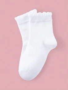 Disney 1/5/10 Pairs Spring/Summer Children/Girls Campus Socks/Lace Socks/Short Socks, Cute Sweet Cartoon Stitch Pattern Decor, Simple Soft Skin-Friendly White College Style Mid-Calf Socks, Versatile Breathable Moisture-Wicking Comfortable Durable Sports Socks, Suitable For Classroom/New Semester/Back To School/Student/Campus Season Outfit, Casual Sports, Home Relaxation