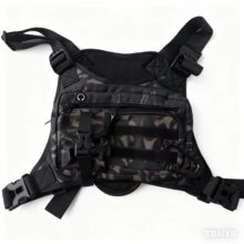 4 opzioni di colore Borsa a tracolla in tessuto Oxford da uomo, gilet tattico da esterno, gilet da ciclismo da esterno, zaino multifunzionale - Multicolore - Visualizzare 9