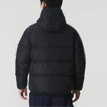 adidas 3S RVSB D JKT男女同款拒水防風雙面穿戶外運動休閒保暖連帽長袖羽絨外套KC2490 - 黑色/淺灰色(雙面穿) - 查看 8