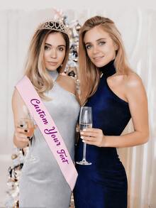 LICVIC Customized Birthday Sashes With Text, Personalized Sashes, Bachelor/Bachelorette Party Sashes, Birthday Queen Sashes, Retirement Sashes, Ribbon Belts. - Style a - View 7