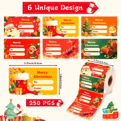 150pcs Sticker Labels Packaging Stickers, Gift Tags, Christmas Gifts Stickers