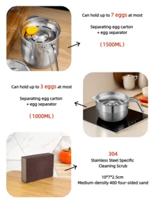 1 套优质 304 不锈钢蛋清分离器 - 轻松分离蛋黄和蛋白，方便健康烹饪和烘焙，蛋黄搅拌器，烘焙必备，厨房工具，小巧厨房小工具，现代厨具，坚固耐用，厨房配件，家庭厨师，健身爱好者 - 多色(隨機) - 查看 5