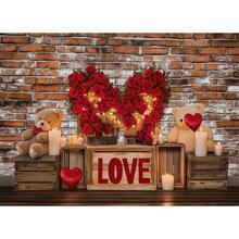 1件装情人节泰迪熊玫瑰背景布 - 浪漫爱情主题摄影背景布，泰迪熊搭配玫瑰和爱心装饰，情人节派对装饰，庆祝活动和家居装饰拍照道具 - 彩色 - 查看 34