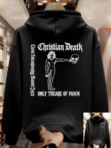 Men's Urban Style Hoodie - Black - View 1