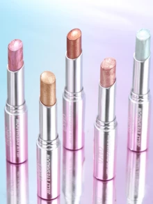 USHAS Eyeshadow Highlighter Stick, 6 Colors Available, Fine Shimmer Highlighter, Jelly Texture, Smooth Application, Long-Lasting, Stick Design For Easy Carry And Use, Suitable For Daily, Festival, Party Makeup - #05 Bụi kim cương sâm panh - Xem 7