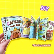 Set de colorear y manualidades para fiestas casuales para niños de Toca Boca, producto sin terminar que requiere cortar y hacer a mano, set de libros de recortes y colorear antiestrés para niños