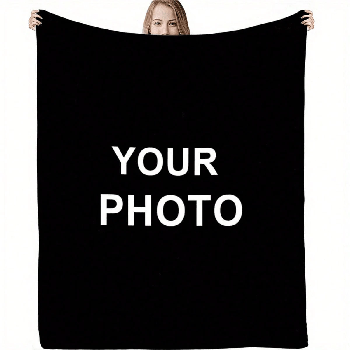 Custom Personalized Photo Flannel Blanket, Customize Your Own Picture Wedding Couple Family Throw Blanket With Any Photo, Soft Flannel Throw Blanket Digital Printing, 280gsm, All-Season Comfort Polyester Blankets Great Gift For Friend, Family, Wedding, Birthday,Warm,Soft,Comfortable,Cozy Personalized Ideal Gifts For Him,Her,Boyfriend,Girlfriend,Dad,Mom,Family,Friends,Pets ,For Anniversaries,Valentine's Day,Mother's Day,Birthdays,Father's Day,Weddings,Graduation,Christmas,Housewarming Sofa,Bed,Car,Bedroom,Living Room,Office,Outdoor Camping,Beach,Wall Decoration - phong cách-1 - Xem 1