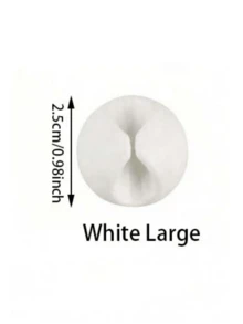 1/5/10pcs White Cable Clips, Adhesive Clips And Cable Management Sleeves (Mini Cable Clips) For Organizing And Storing Various Cables At Home, Office, Car, Desk, Bedside Table - White - View 17