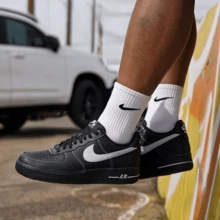 Nike Zapatillas deportivas Air Force 1 AF1 para hombre - Negro - Ver 3