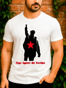 Rage Against The Machine Rap Metal Band Basic Unisex T-Shirt 100% Premium Cotton – Men's And Women's | Casual, Streetwear, Plus Size, New Arrival With Immediate Shipping In Various Colors - White - View 2