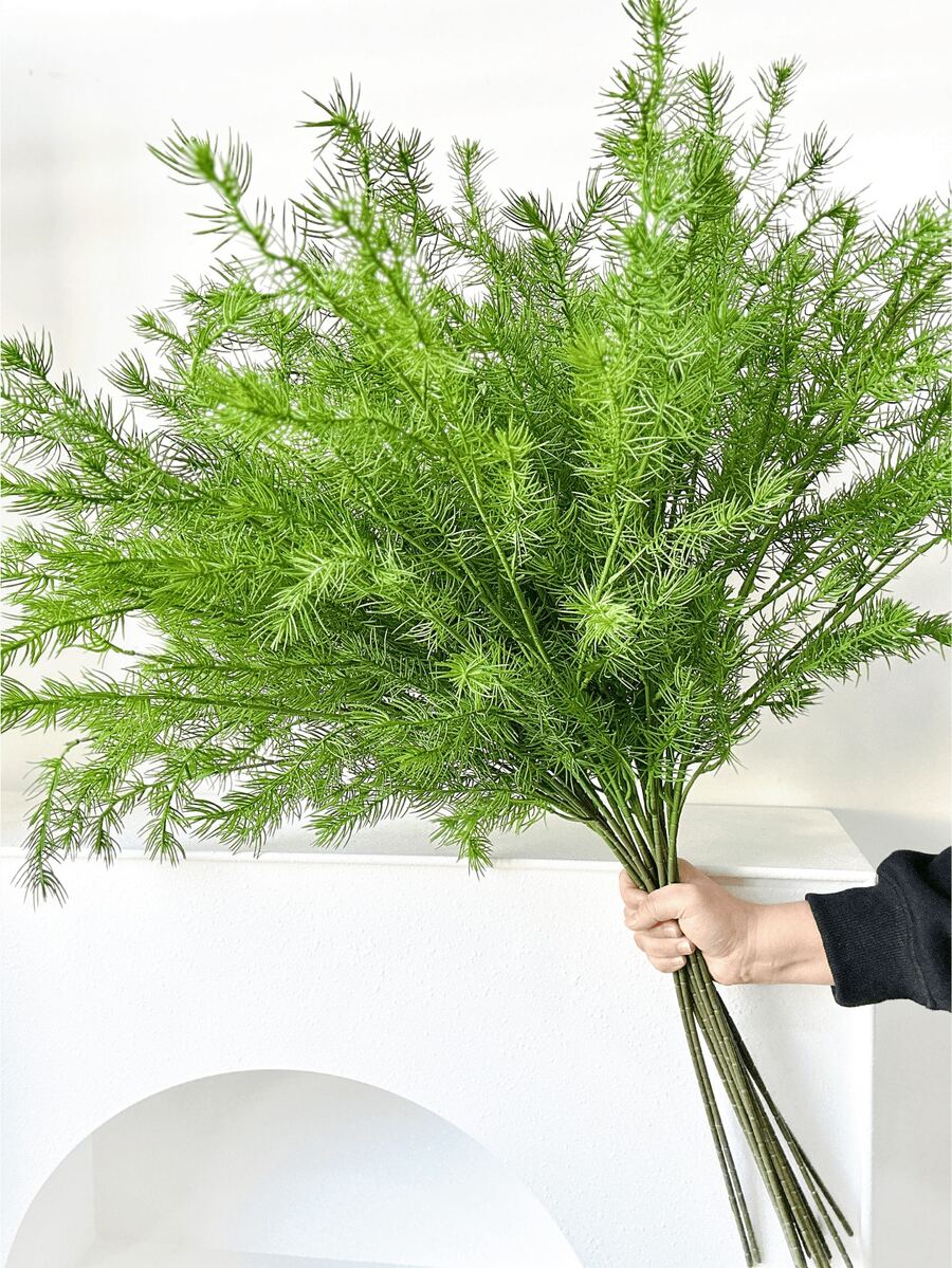 1/2/3 件装 80 厘米仿真植物，带有绿色松针和桉树叶，适用于墙面、客厅、卧室、婚礼、派对装饰、桌面摆设。家居、书桌、厨房、婚礼、餐桌、中心装饰、办公室、花园、户外、房屋、庭院装饰，适合春、夏、秋、冬四季。 - 綠色 - 查看 1