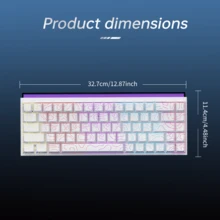 AJAZZ NK68 Wired Mechanical Keyboard, 65% Layout, Comfortable & Quiet Gaming Keyboard, Side-Engraved Profile Keycaps, Hot-Swappable Multicolor Backlighting DIY, Multi-System Plug & Play, Suitable For Gaming And Office Use - AJAZZ Official Authentic Products - View 3