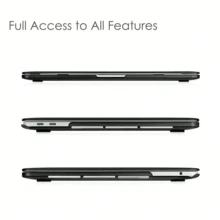 蝴蝶结图案笔记本电脑保护套，兼容苹果笔记本电脑，坚固耐用的塑料硬壳保护套，专业级保护壳。（黑色） - 蝴蝶結 - 查看 5