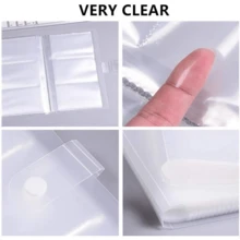 3-Inch Storage Album, Small Card Storage Album, Business Card Book, Back To School, School Supplies - 透明 - 查看 6