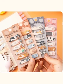 可爱卡通猫咪索引贴纸，方便的便签纸，可用于DIY标记、分类、备忘录，学生礼物