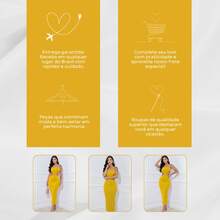 Women's Strapless Long Dress With Waist Opening And Back Slit, Perfect For Parties And Nightclubs - Yellow - View 8