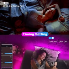 USB Powered LED Light Strip With 44-Key IR Remote And App Control, External Sensitive Microphone, Music Sync Multicolor, Adjustable Timer, Self-Adhesive, Multiple Size Options For TV, Computer Backlight, Festival Indoor Decor - 彩色 - 查看 4