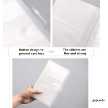 3-Inch Storage Album, Small Card Storage Album, Business Card Book, Back To School, School Supplies - 透明 - 查看 10