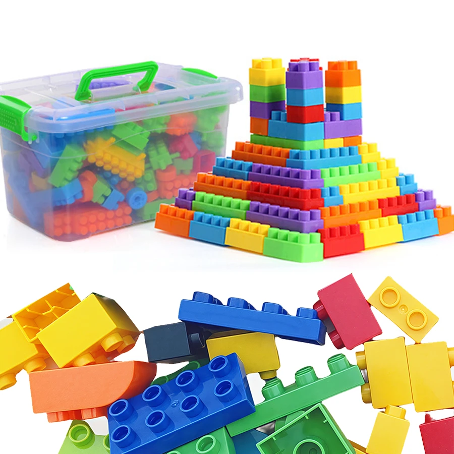 大珠儿童积木 - STEM 教育 DIY 玩具，幼儿动手锻炼大脑和抓握能力，DIY 拼图玩具，完美的生日礼物，复活节、万圣节、感恩节、圣诞节礼物，MOC 创意作品，3D 学习，圣诞袜填充物 - 彩色 - 查看 1