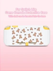 1个可爱小熊领结图案保护套，兼容Switch2 (2025)/Switch NS/Switch OLED/Switch Lite游戏机，新一代TPU软壳，Switch手柄保护套，防摔、防滑、防刮，Switch玩家的最佳礼物 - 彩色 - 查看 13
