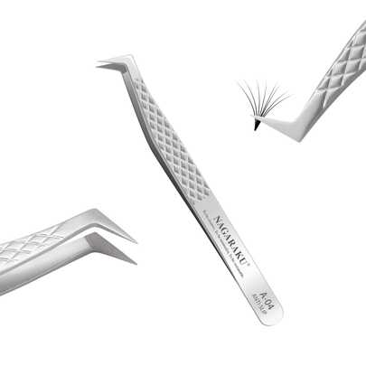  1pc NAGARAKU Eyelash Extension Tweezers A-04 Makeup Stainless Steel Eyelash 3D Accurate Clip Makeup Tools