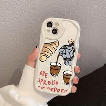 Esta funda para teléfono con diseño de ondas de café, pan y crema compatible con los modelos 16 Pro, 16, 15 Pro, 14 Plus, 13, 12 Pro, 11 Pro y X XS. una excelente opción para cumpleaños, aniversarios, regalos para novios, amigos o incluso para darte un capricho. La funda duradera, delgada y tiene una apariencia elegante. - transparente - Ver 6