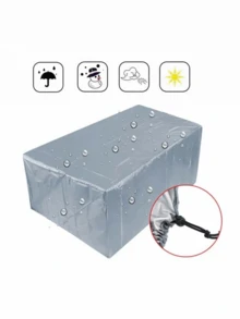 Funda para muebles de exterior, resistente al agua, la lluvia, la nieve, el polvo y los rayos UV, de tela Oxford para cubrir muebles de jardín, patio, color negro, decoración de cocina, artículos del hogar, regalo del Día de la Madre, decoración de dormitorio, jardín, decoración de cocina, verano, playa, artículos esenciales de viaje, decoración de habitaciones, Squishy, graduación - Plateado - Ver 1
