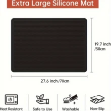 Stove Top Cover For Electric Stove - Silicone Stove Mat For Glass Top, Glass Cooktop Protector, XL Dish Drying Mats For Kitchen,Oven Covers For Electric Stove (Black,28 X 20) Kitchen Accessories Cooking Utensils - Black - View 7