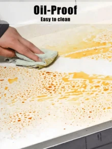 1 Roll Of Transparent Countertops Protective Film,Furniture Protective Film, Waterproof, Oil Proof, Heat Resistant ,Scratch-Resistant And Impact-Resistant,Self-Adhesive Cover For Kitchen,Cabinets, Tables, Furniture & Marble Surfaces,Needs To Be Pasted By DIY (No Glue Required)