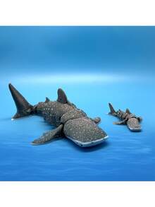 3D-Printed Movable Hammerhead Shark Toy - Flexible Joints For Stress-Relieving Desktop Decoration | Colorful Marine Animal Gift, Suitable For Office Workers And Shark Enthusiasts - Multicolor - View 4
