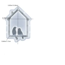 Resin Birdhouse Wall Decor - Silicone Mold For DIY Crafts - White - View 2