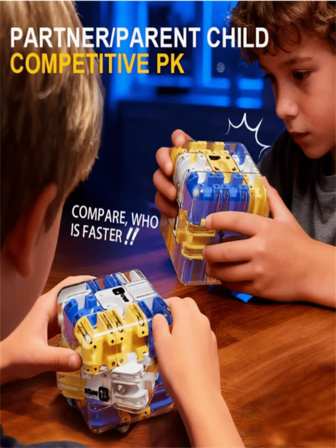 1 pieza Cubo de laberinto 3D, Juguete educativo de cubo de laberinto 3D, Juguete de rompecabezas para niños, Regalo pequeño para fiesta de cumpleaños, Apto para niños de 3+ años, Color aleatorio