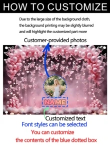Customizable Name Photo Polyester Happy Birthday Banner, Pink Party Background Vinyl Backdrop For Kids Birthday Party Decoration, Back To School - Multicolor 2 - View 4