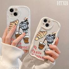 Esta funda para teléfono con diseño de ondas de café, pan y crema compatible con los modelos 16 Pro, 16, 15 Pro, 14 Plus, 13, 12 Pro, 11 Pro y X XS. una excelente opción para cumpleaños, aniversarios, regalos para novios, amigos o incluso para darte un capricho. La funda duradera, delgada y tiene una apariencia elegante. - transparente - Ver 5
