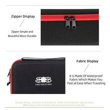 Estuche de transporte resistente compatible, estuche de almacenamiento portátil a prueba de golpes adecuado para el dron UAV y el controlador remoto - Negro - Ver 4